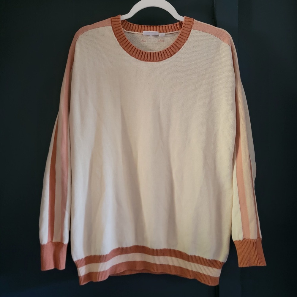 The Upside - Kickstart‎ Boo Striped Knitted Oversized Cotton Sweater Size 4